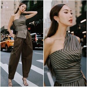 New Tory Burch ONE SHOULDER WRAP TOP $698 6